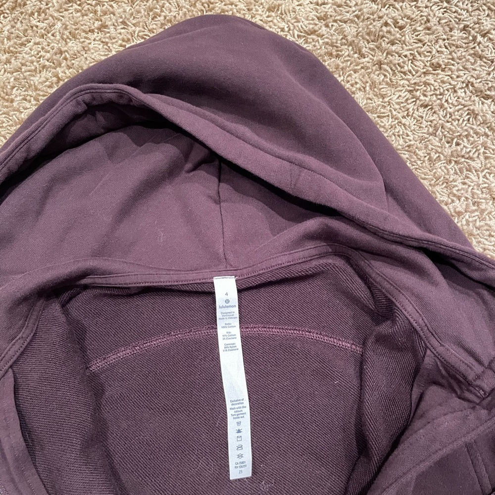 Lululemon cropped zip up hoodie